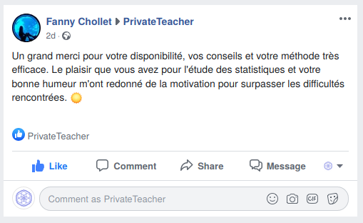 Feedback d'une étudiante de master en psychologie