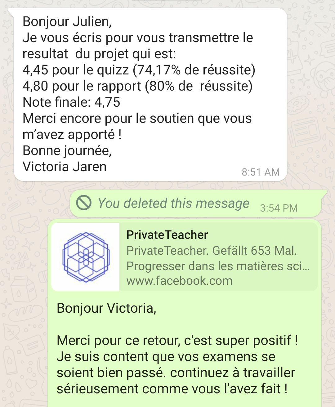 Feedback d'une élève en première année de bachelor à l'université de genève en relations internationales